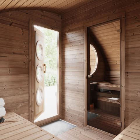 SaunaLife Model G11 Garden-Series Outdoor Home Sauna Kit -2 Room Sauna-Sauna-Nordica Sauna