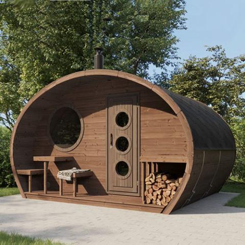 SaunaLife Model G11 Garden-Series Outdoor Home Sauna Kit -2 Room Sauna-Sauna-Nordica Sauna