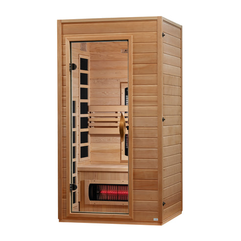 Golden Designs Dynamic Martin 1-2 Person Full Spectrum Near Zero EMF FAR Infrared Sauna | DYN-6006-03 FS