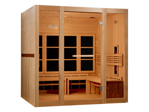 Golden Designs 8 Person Full Spectrum Near Zero EMF FAR IR Sauna GDI-6880-03 FS