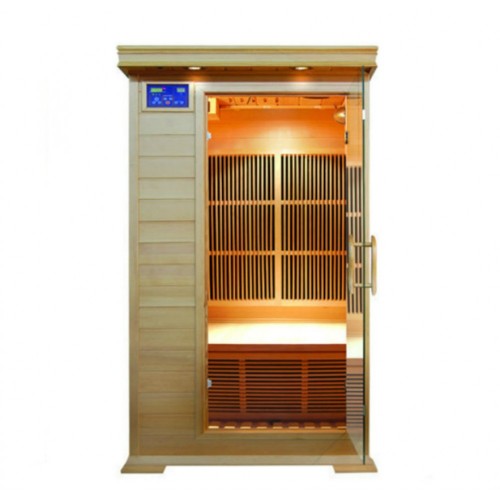 Sunray Barrett 1 Person Hemlock Sauna w/Carbon Heaters