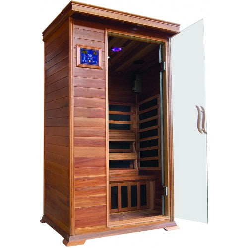 Sunray Sedona 1-Person Cedar Sauna with Carbon Heaters-Sauna-Sunray-Nordica Sauna