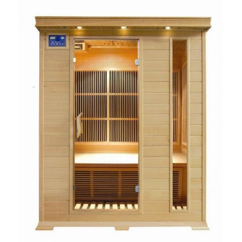 Sunray Aspen 3-Person Hemlock Sauna with Carbon Heaters-Sauna-Sunray-Nordica Sauna