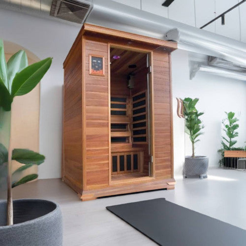 Sunray Sierra 2-Person Cedar Sauna with Carbon Heaters