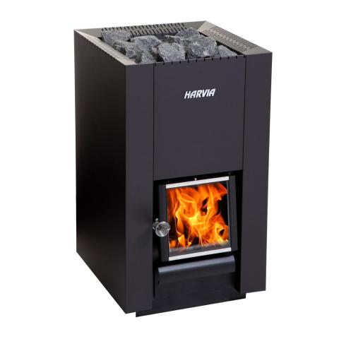Harvia Linear 16 Black Wood Sauna Stove-Sauna Heater-Harvia-