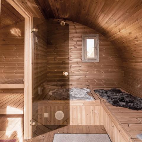 SaunaLife Model G11 Garden-Series Outdoor Home Sauna Kit -2 Room Sauna