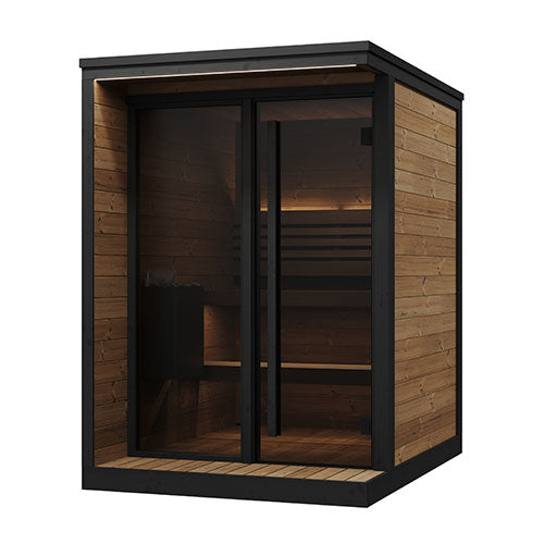 SaunaLife GL4 4-Person Outdoor Sauna Kit | Garden Luxury Series