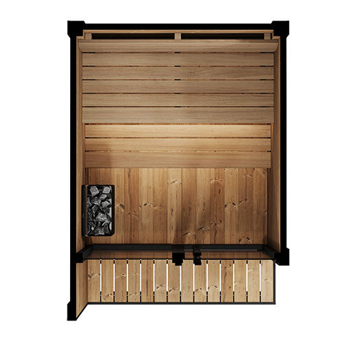 SaunaLife GL4 4-Person Outdoor Sauna Kit | Garden Luxury Series