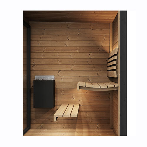 SaunaLife GL4 4-Person Outdoor Sauna Kit | Garden Luxury Series