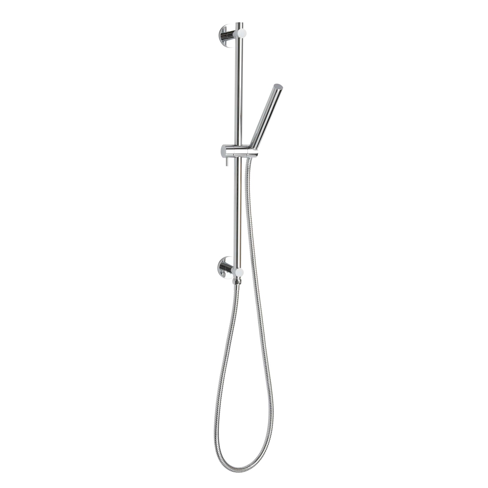 ThermaSol Shower Rail, Hose, and Wand Round-Steam Shower Controls & Accessories-ThermaSol-Polished Chrome-Nordica Sauna