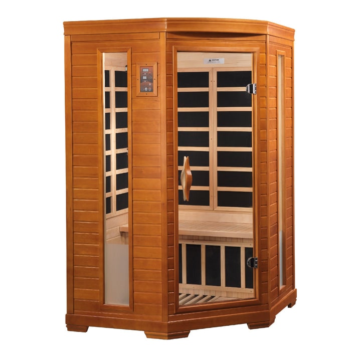 Golden Designs Dynamic "Heming Elite" 2-Person Ultra Low EMF FAR Infrared Sauna | DYN-6225-02 Elite (Corner Unit)-Sauna-Golden Designs-Nordica Sauna