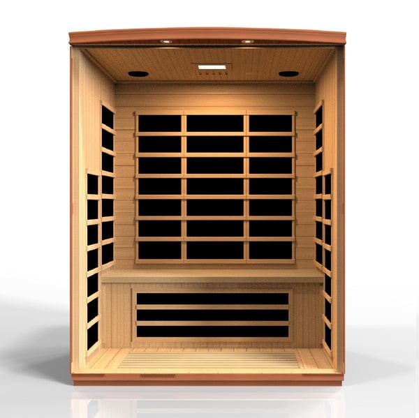 Golden Designs Dynamic &quot;Lugano Elite&quot; 3-Person Ultra Low EMF FAR Infrared Sauna | DYN-6336-02 Elite