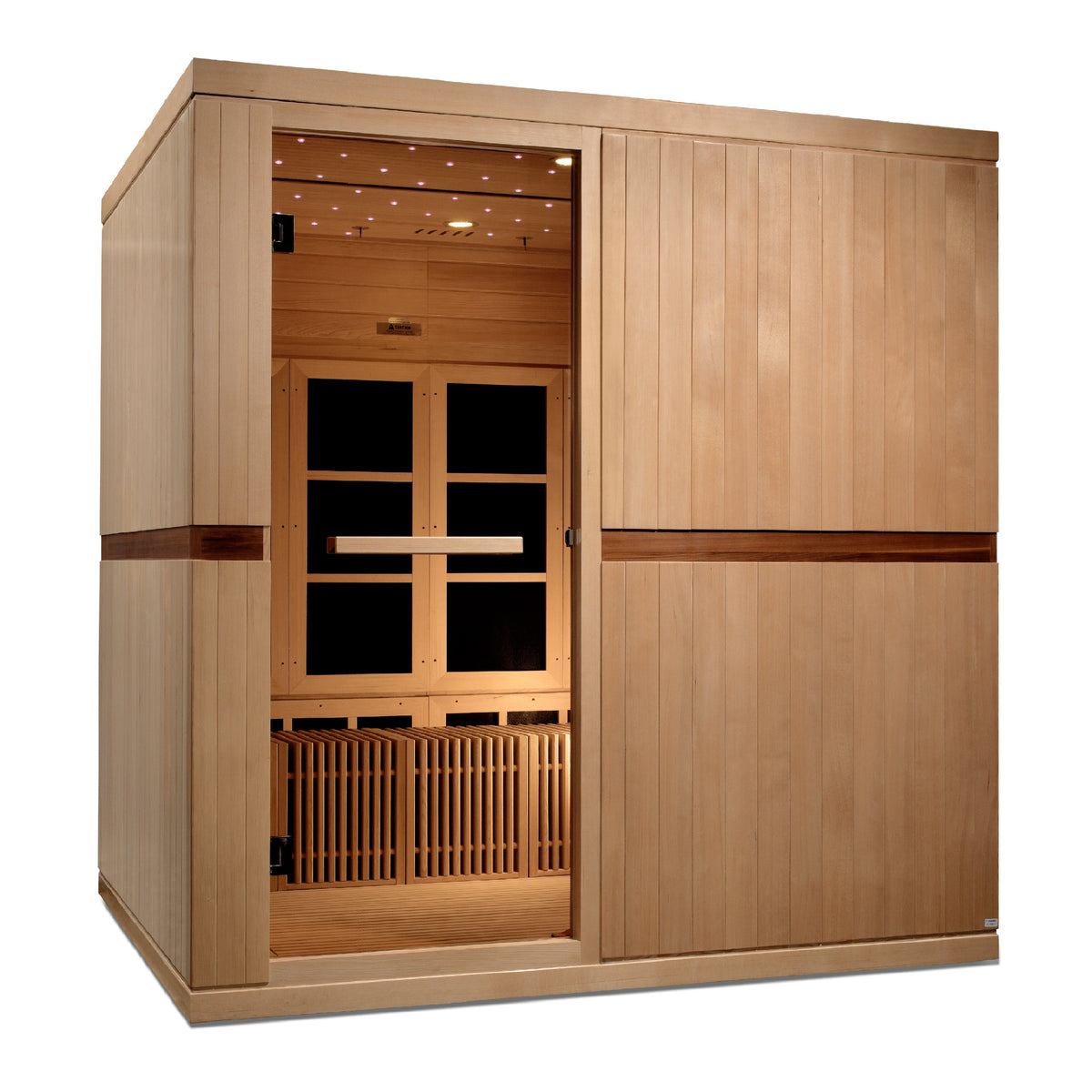 Golden Designs Dynamic &quot;Catalonia&quot; 8-Person Ultra Low EMF FAR Infrared Sauna | GDI-6880-01 (Wheelchair Accessible)