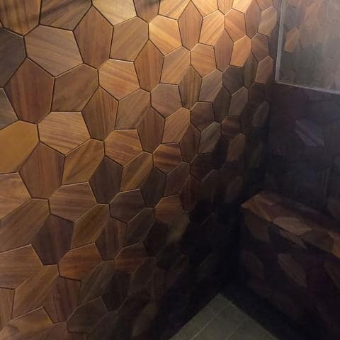 EmotionWalls Thermo-Abachi, Hexagon, Wall Panel