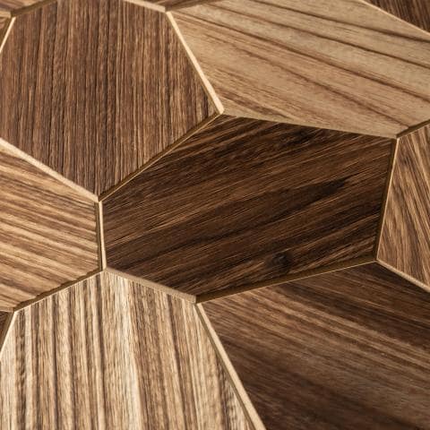 Abachi Yakisugi Brushed, Hexagon, Wall Panel-Sauna Accessories-EmotionWalls-Abachi yakisugi-Nordica Sauna
