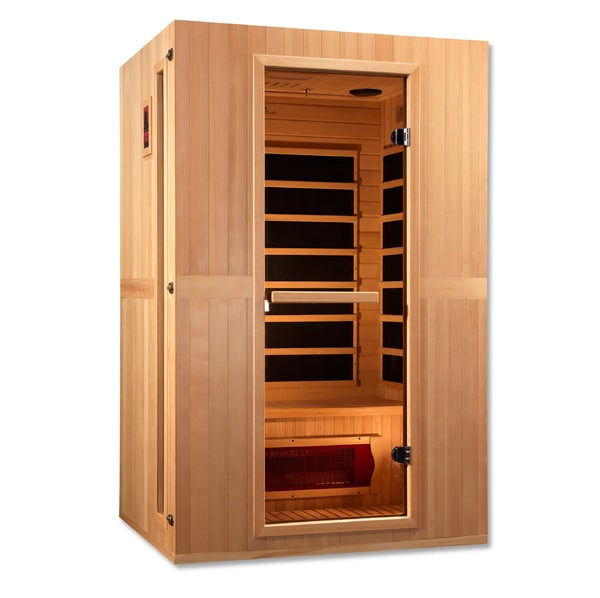 Golden Designs Maxxus "Serenity" Dual Tech 2-Person Low EMF FAR Infrared Sauna with Canadian Hemlock | MX-LS2-01-Sauna-Golden Designs-Nordica Sauna