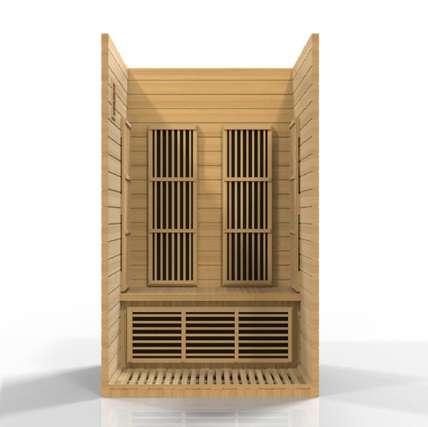 Golden Designs Maxxus &quot;Seattle&quot; Edition 2-Person Low EMF FAR Infrared Carbon Sauna with Canadian Hemlock | MX-J206-01