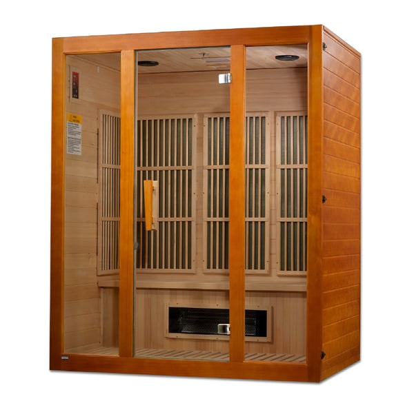 Golden Designs Maxxus &quot;Alpine&quot; Dual Tech 3-Person Low EMF FAR Infrared Sauna with Canadian Hemlock | MX-J306-02S