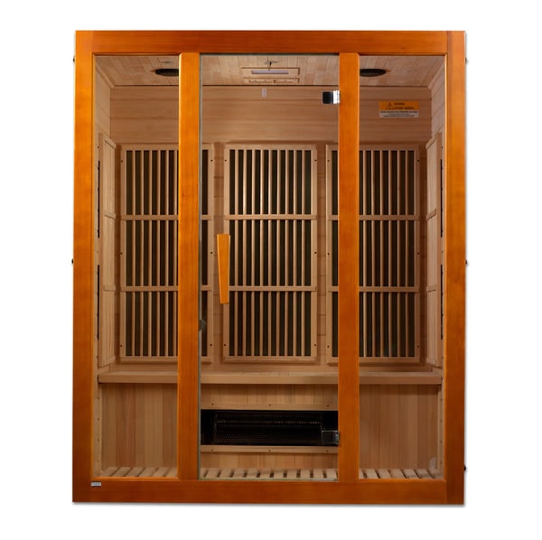 Golden Designs Maxxus &quot;Alpine&quot; Dual Tech 3-Person Low EMF FAR Infrared Sauna with Canadian Hemlock | MX-J306-02S