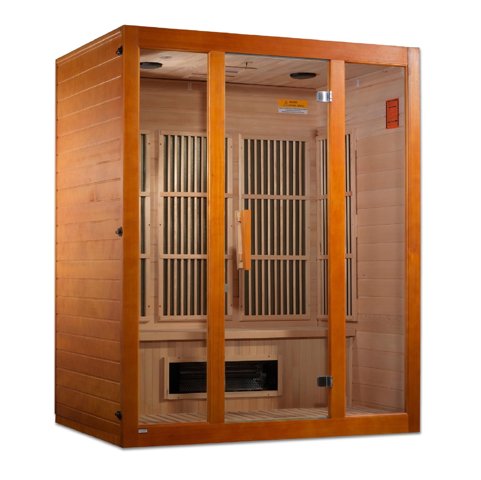 Golden Designs Maxxus "Alpine" Dual Tech 3-Person Low EMF FAR Infrared Sauna with Canadian Hemlock | MX-J306-02S-Sauna-Golden Designs-Nordica Sauna