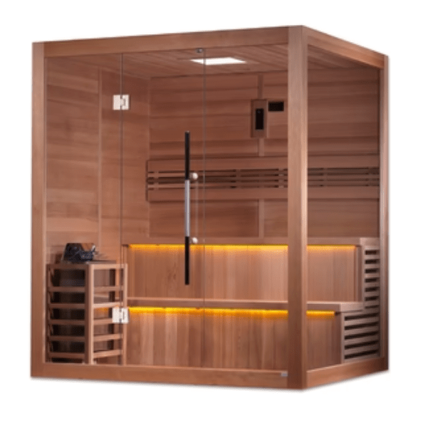 Golden Designs "Kuusamo Edition" 6 Person Indoor Traditional Steam Sauna | GDI-7206-01-Sauna-Golden Designs-Nordica Sauna