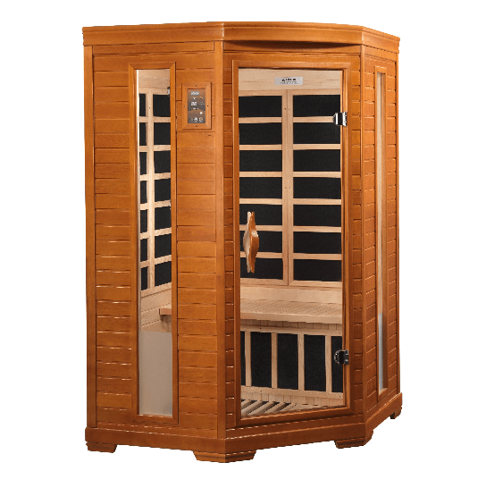 Golden Designs Dynamic "Heming" 2-Person Low EMF FAR Infrared Sauna | DYN-6225-02 (Corner Unit)-Sauna-Golden Designs-Nordica Sauna