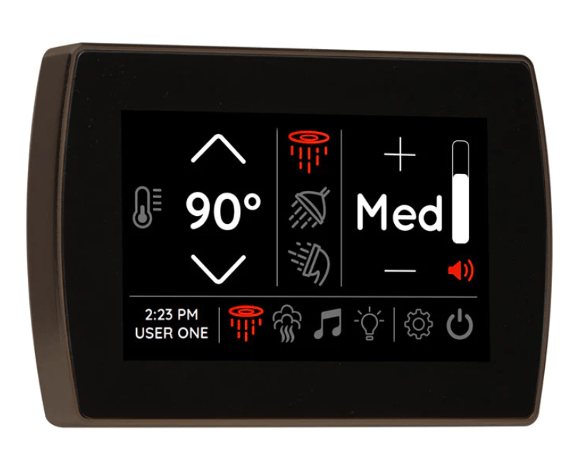 ThermaSol Signatouch Flush mount Controller-Steam Shower Controls &amp; Accessories-ThermaSol-Oil Rubbed Bronze-Nordica Sauna