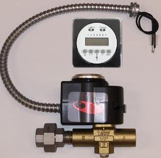 Amerec CoolFlush  auto drain and flush system with Digital Run Clock.