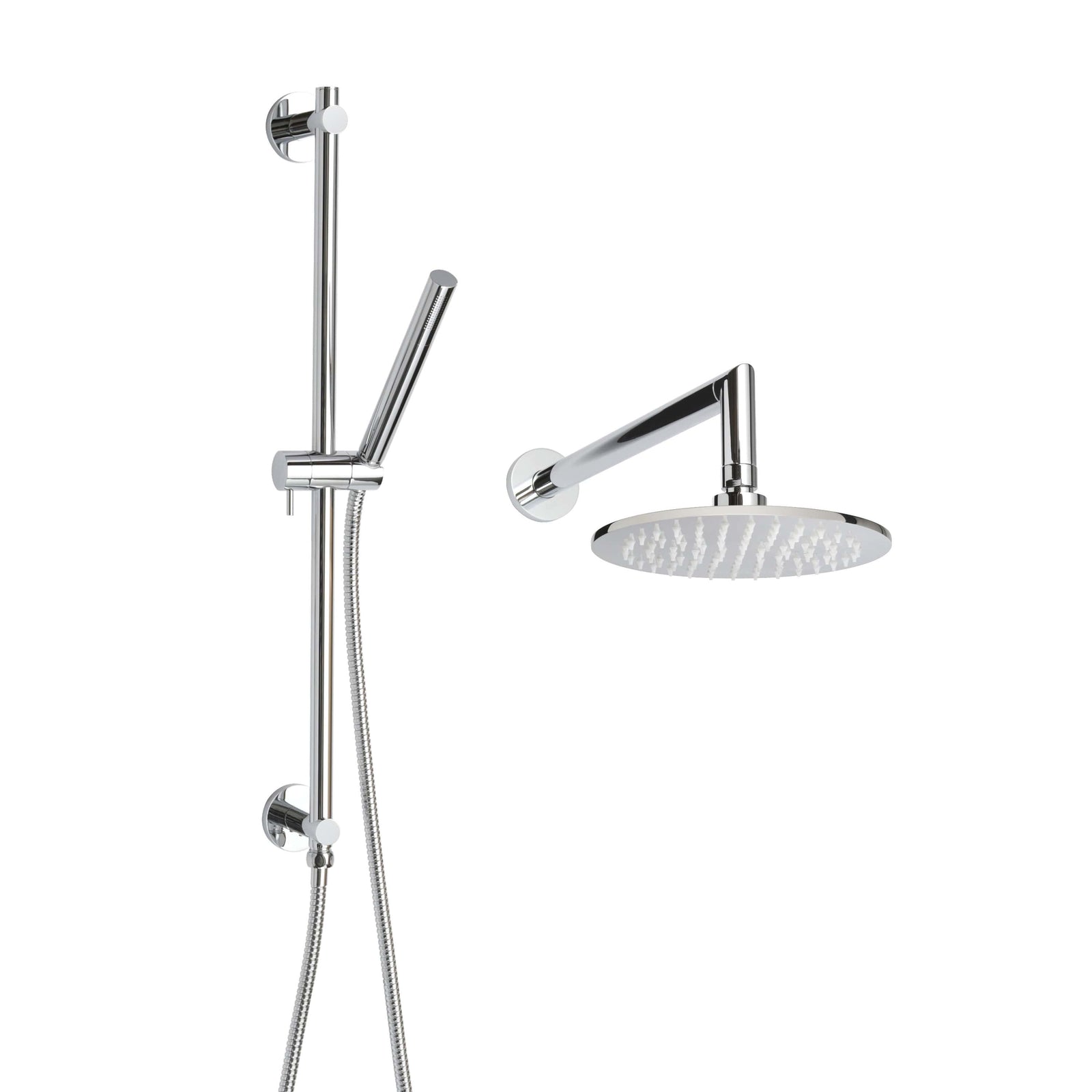 ThermaSol Complete Shower Package Round-Steam Shower Controls & Accessories-ThermaSol-Polished Chrome-Nordica Sauna