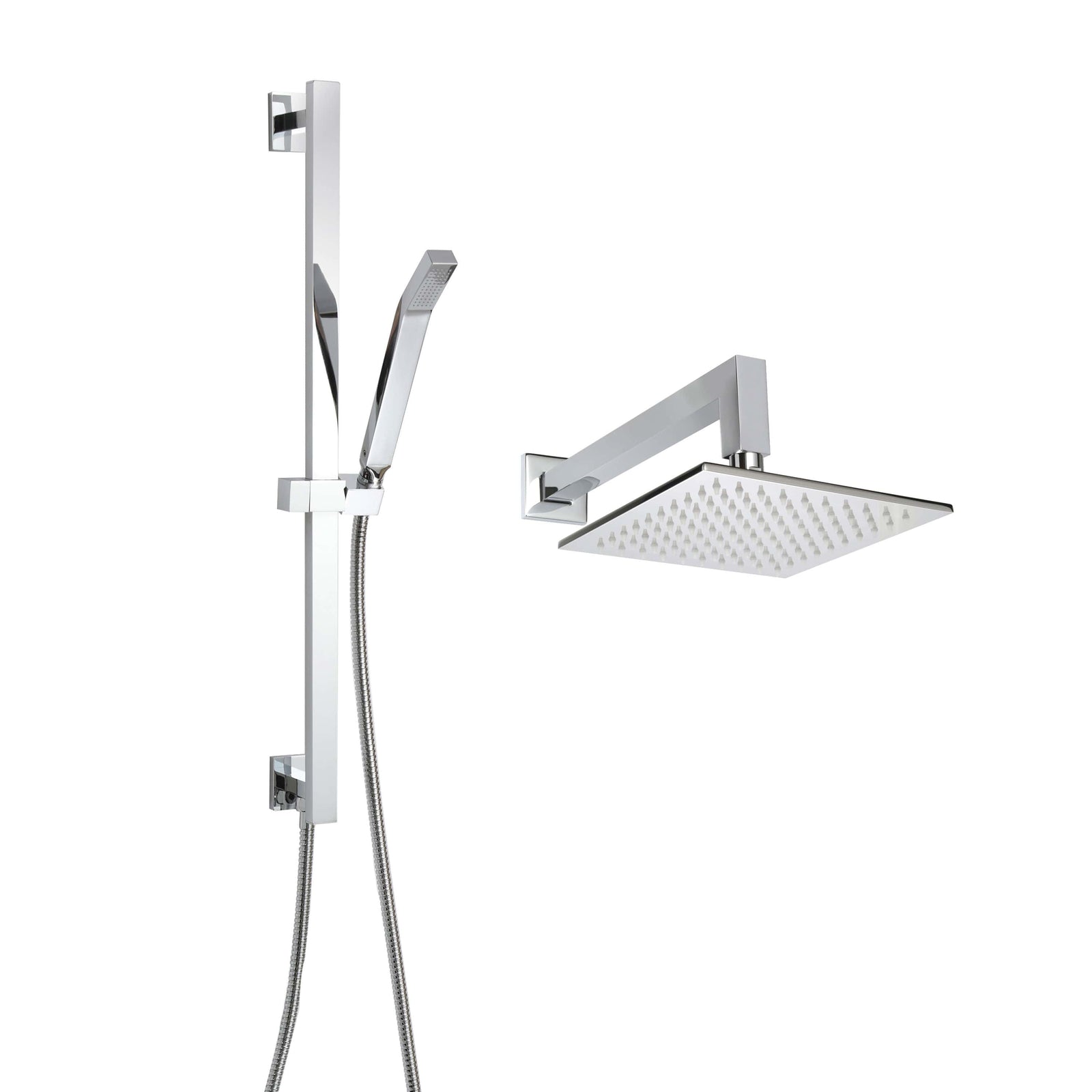 ThermaSol Complete Shower Package Square-Steam Shower Controls & Accessories-ThermaSol-Polished Chrome-Nordica Sauna