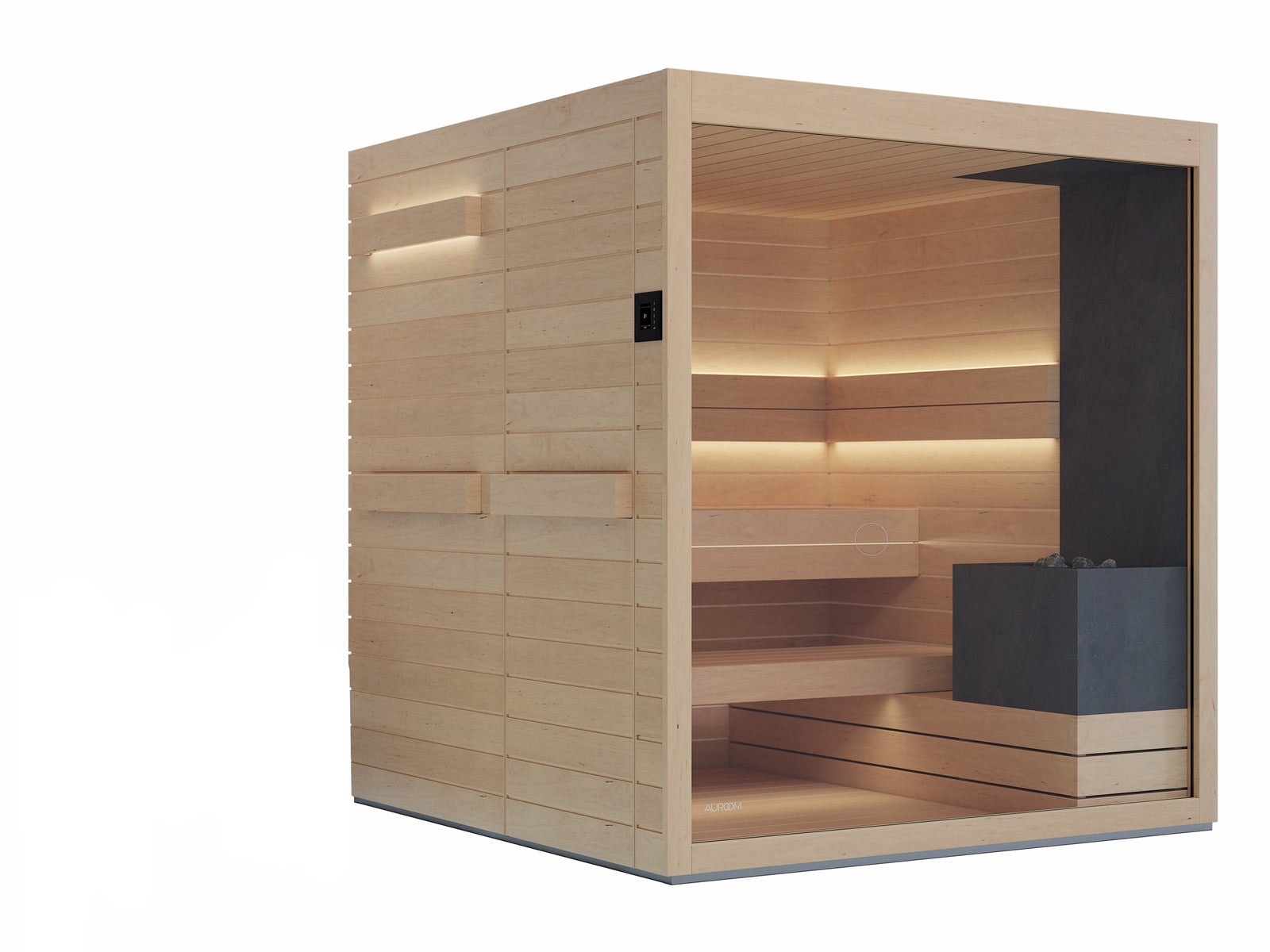 Auroom Lumina Cabin Sauna-Sauna-Auroom-48x71 (Up to 2 People)-Aspen-Left-Nordica Sauna