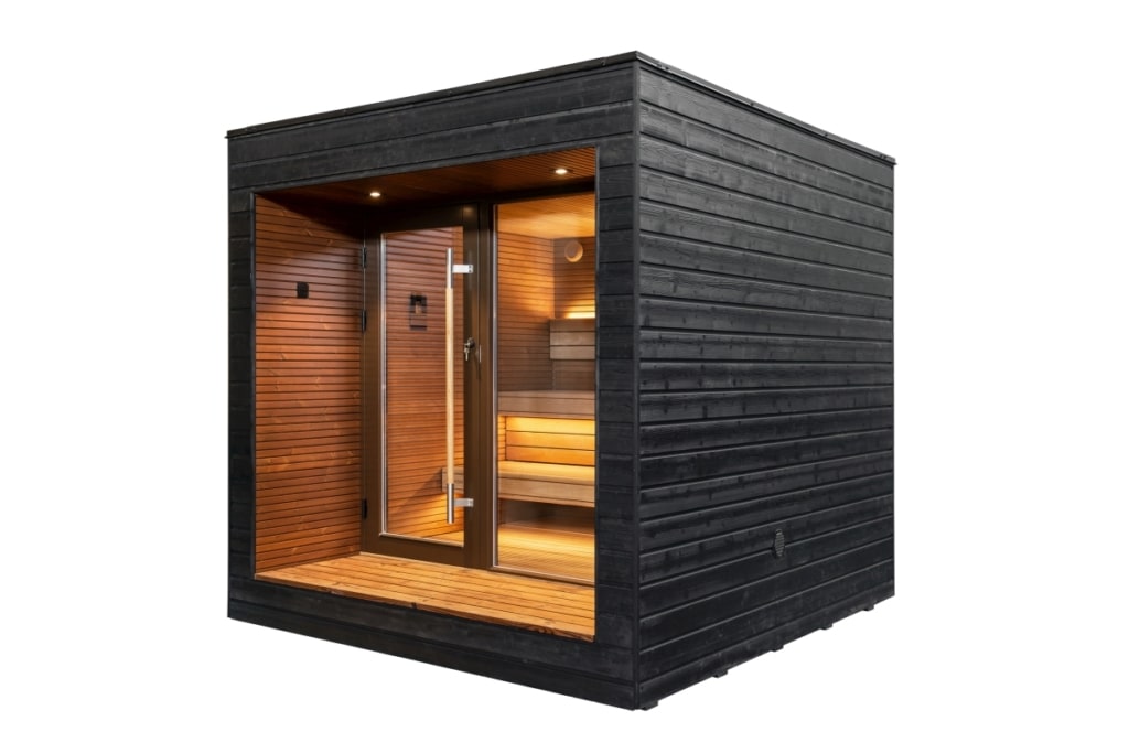 Auroom Arti Outdoor Cabin Sauna-Sauna-Auroom-Left-Aspen-Nordica Sauna