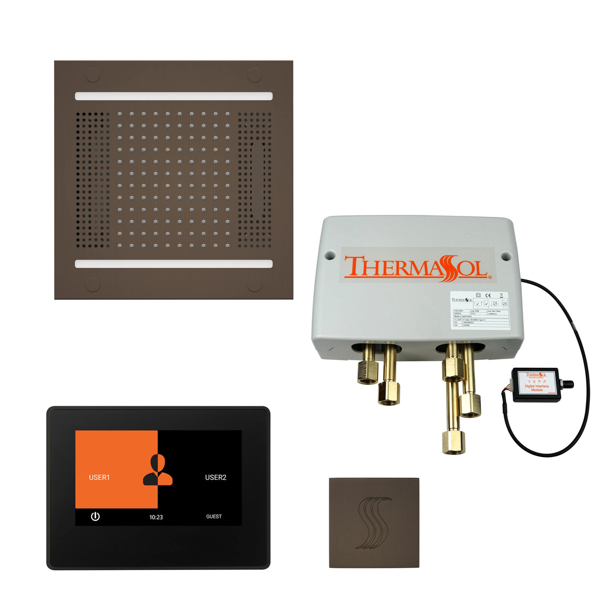 ThermaSol The Total Wellness Hydrovive14 Package with 7&quot; ThermaTouch and Square