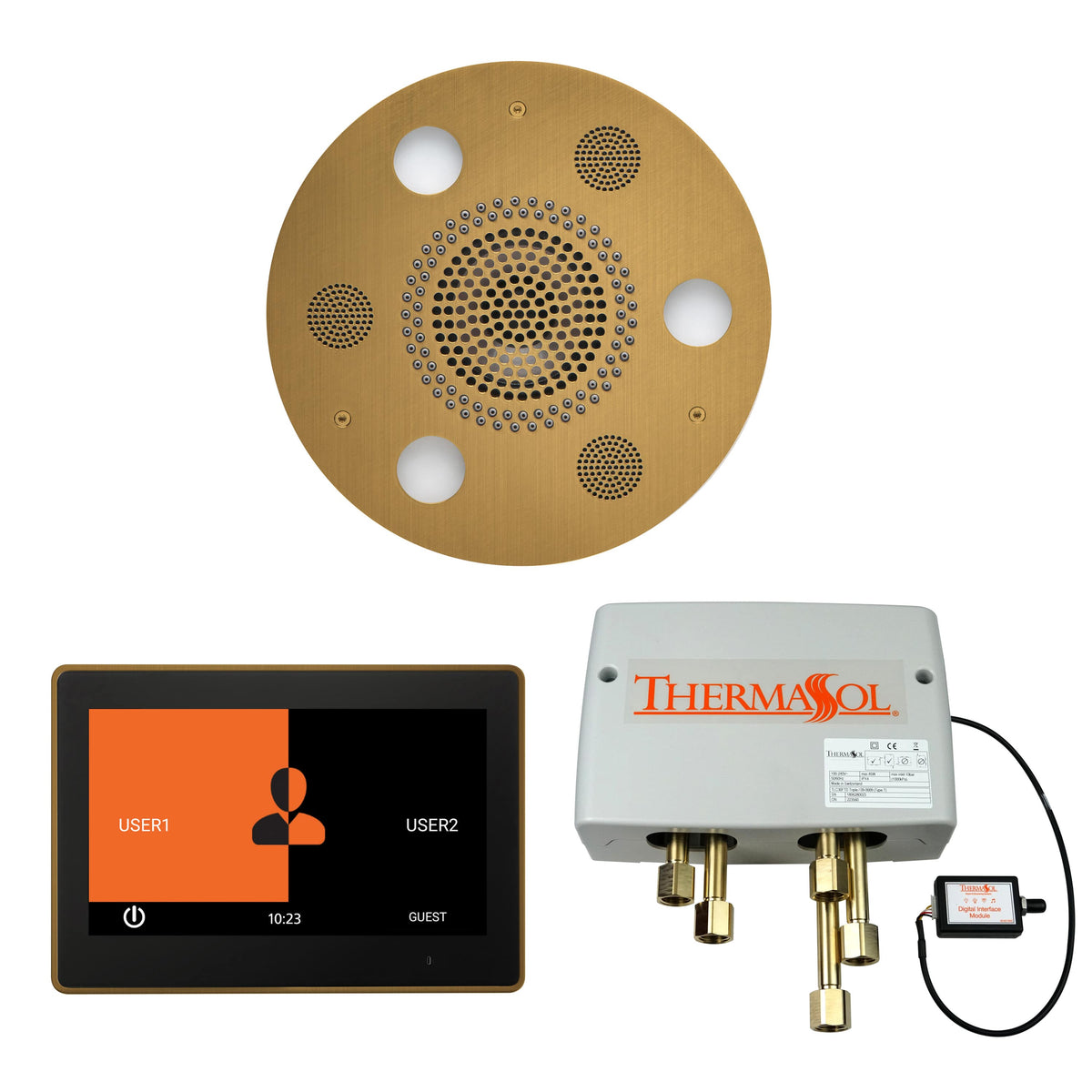 ThermaSol The Wellness Shower Package with 10&quot; ThermaTouch Round