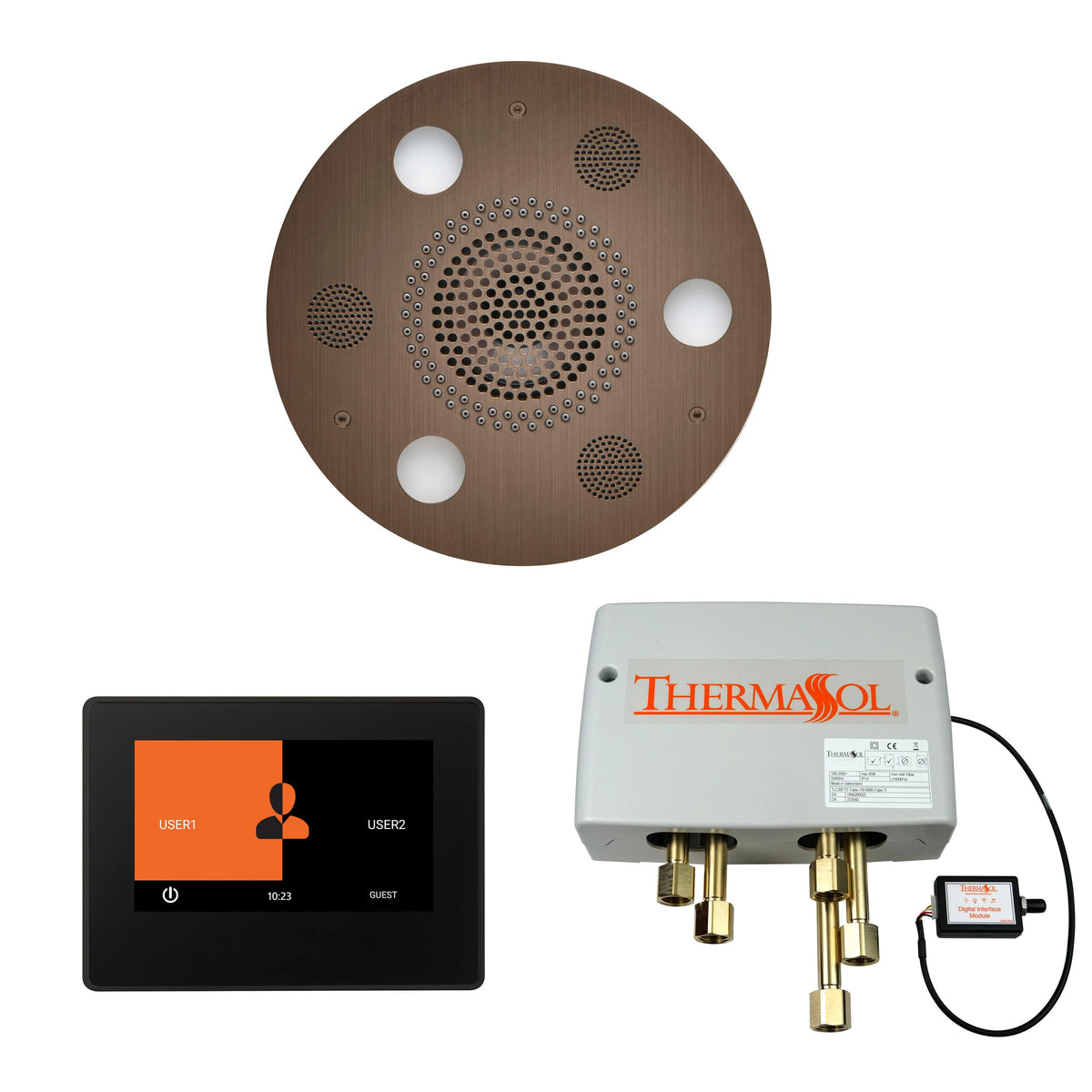 ThermaSol The Wellness Shower Package with 7&quot; ThermaTouch Round