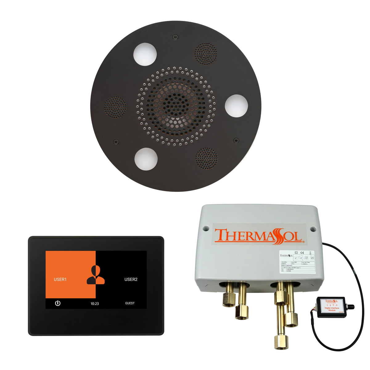 ThermaSol The Wellness Shower Package with 7&quot; ThermaTouch Round