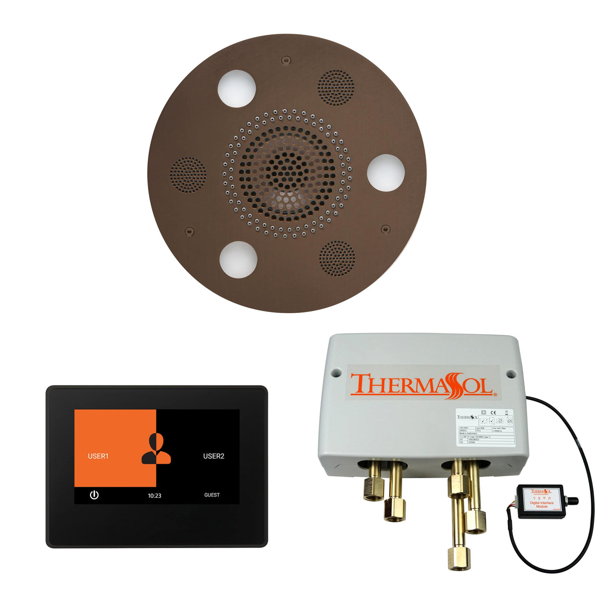 ThermaSol The Wellness Shower Package with 7&quot; ThermaTouch Round