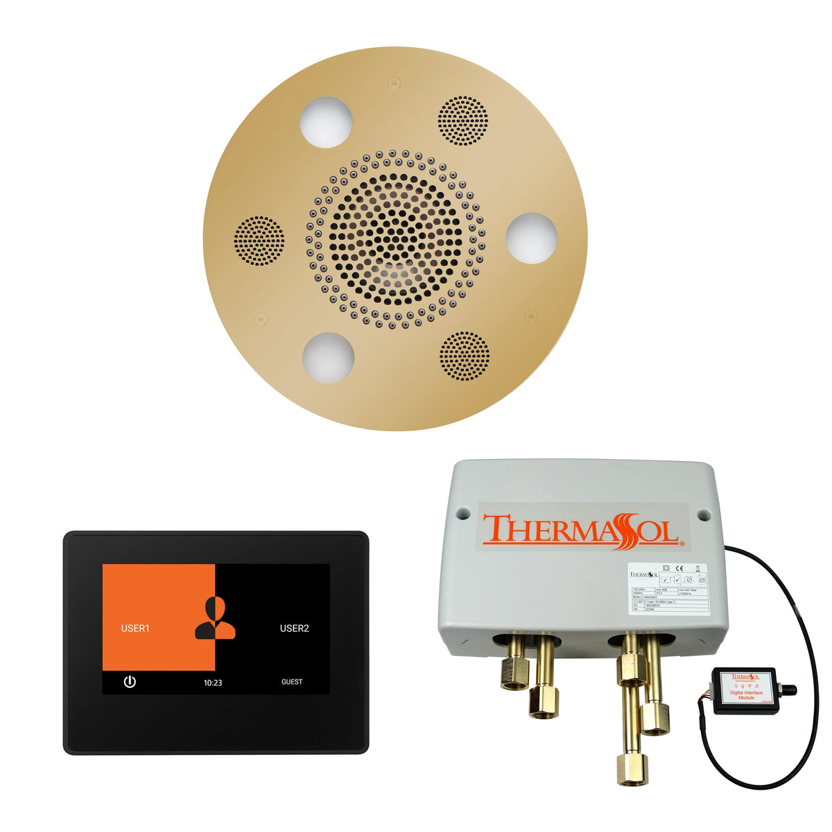 ThermaSol The Wellness Shower Package with 7&quot; ThermaTouch Round